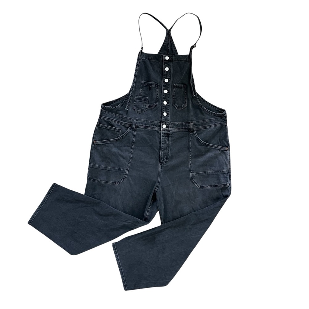 Anthropologie Pilcro Painters Denim Jean Overalls Button Fly Grey Size 22W Relax